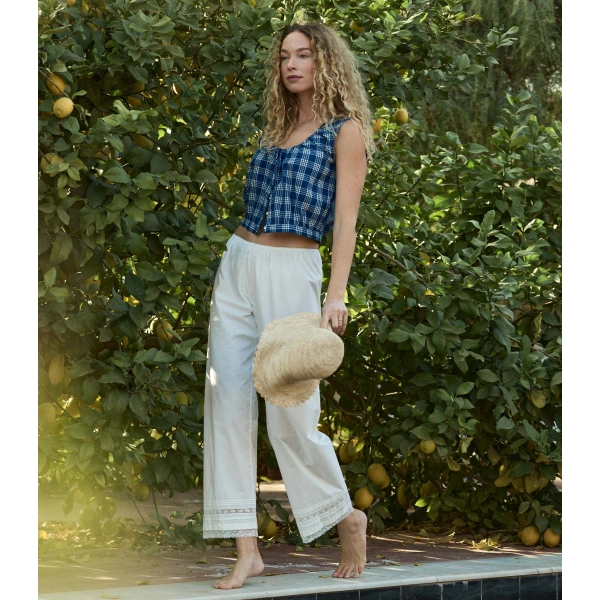 Doen Theo Top in Dorset Plaid | Blouses | Coveti, view 4