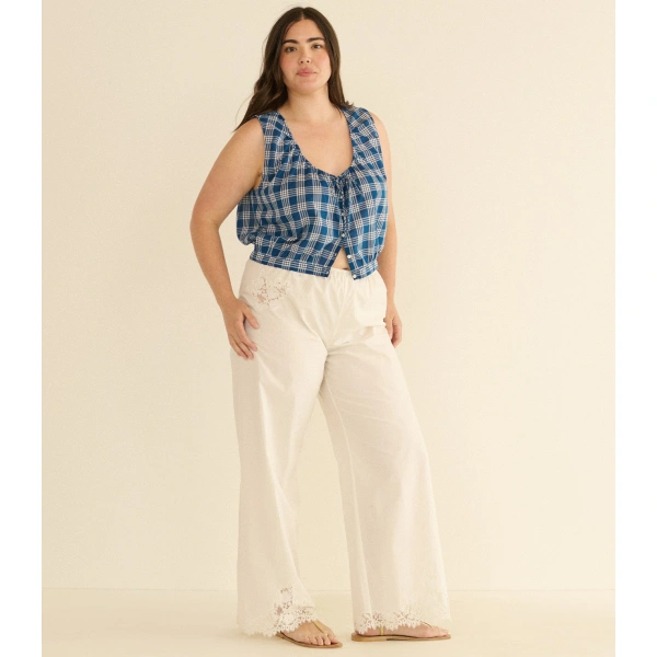 Doen Theo Top in Dorset Plaid | Blouses | Coveti, view 6