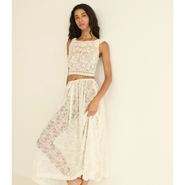 Doen Theresa Top in Pearl | Blouses | Coveti, view 6