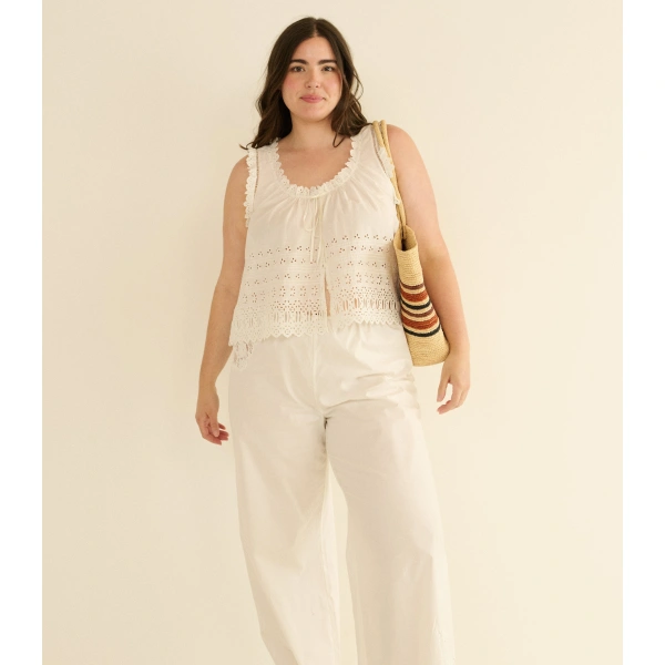 Doen Toussine Top in Salt | Blouses | Coveti, view 6