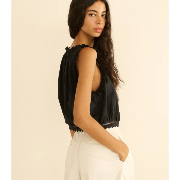 Doen Traveler Top in Black | Blouses | Coveti, view 6