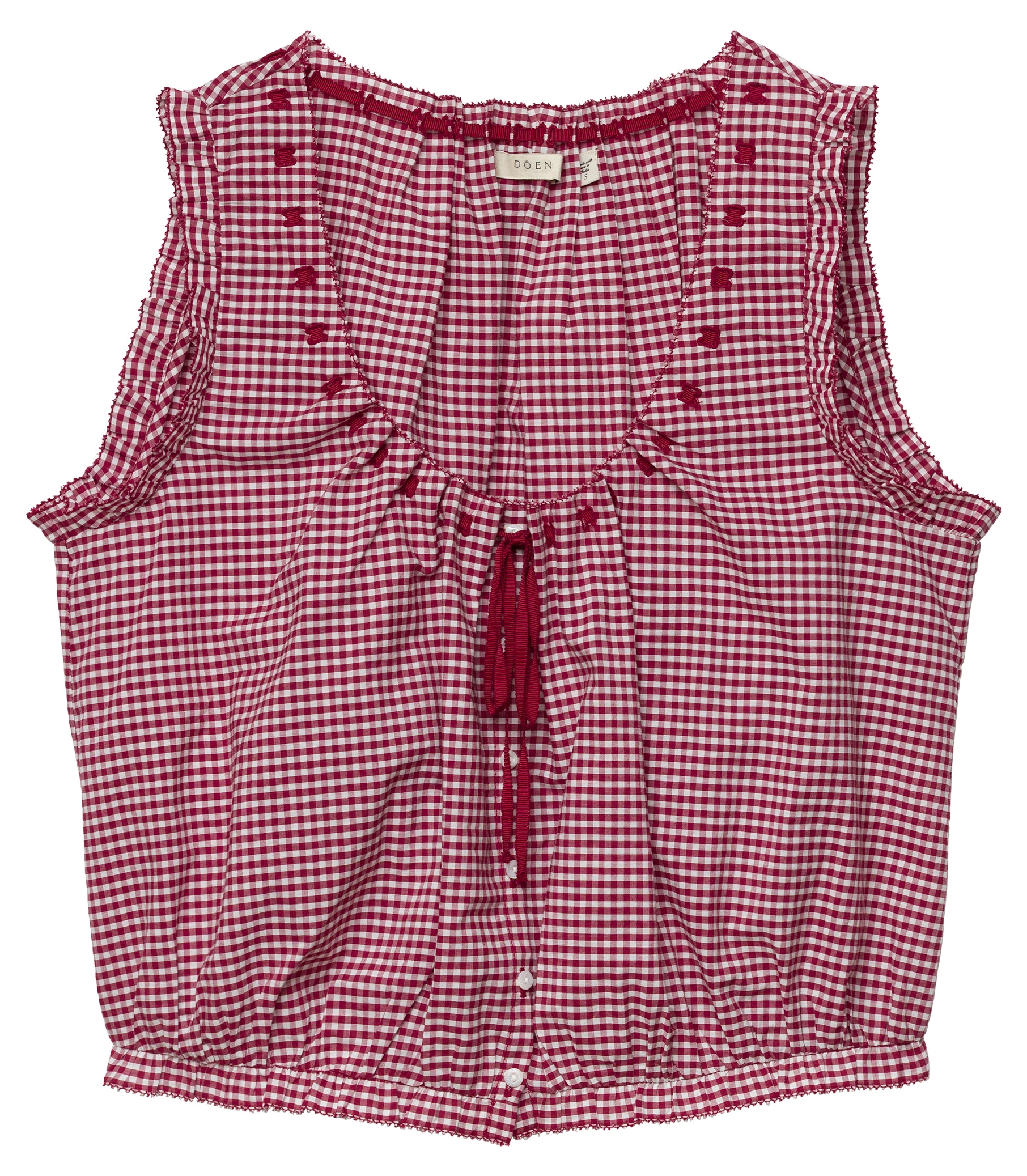 Doen Traveler Top in Mulberry la Maddalena Gingham Doen Traveler Top in Mulberry la Maddalena Gingham | Blouses | Coveti