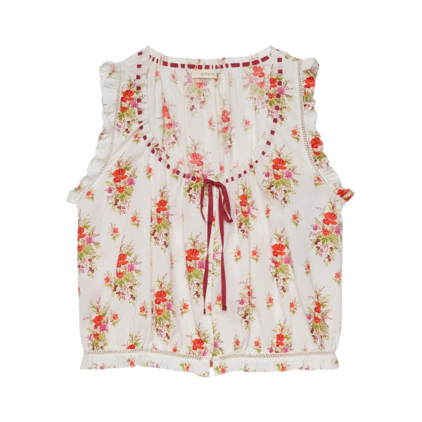 Doen Traveler Top in Rose Petit Bouquet de Chamonix | Blouses | Coveti