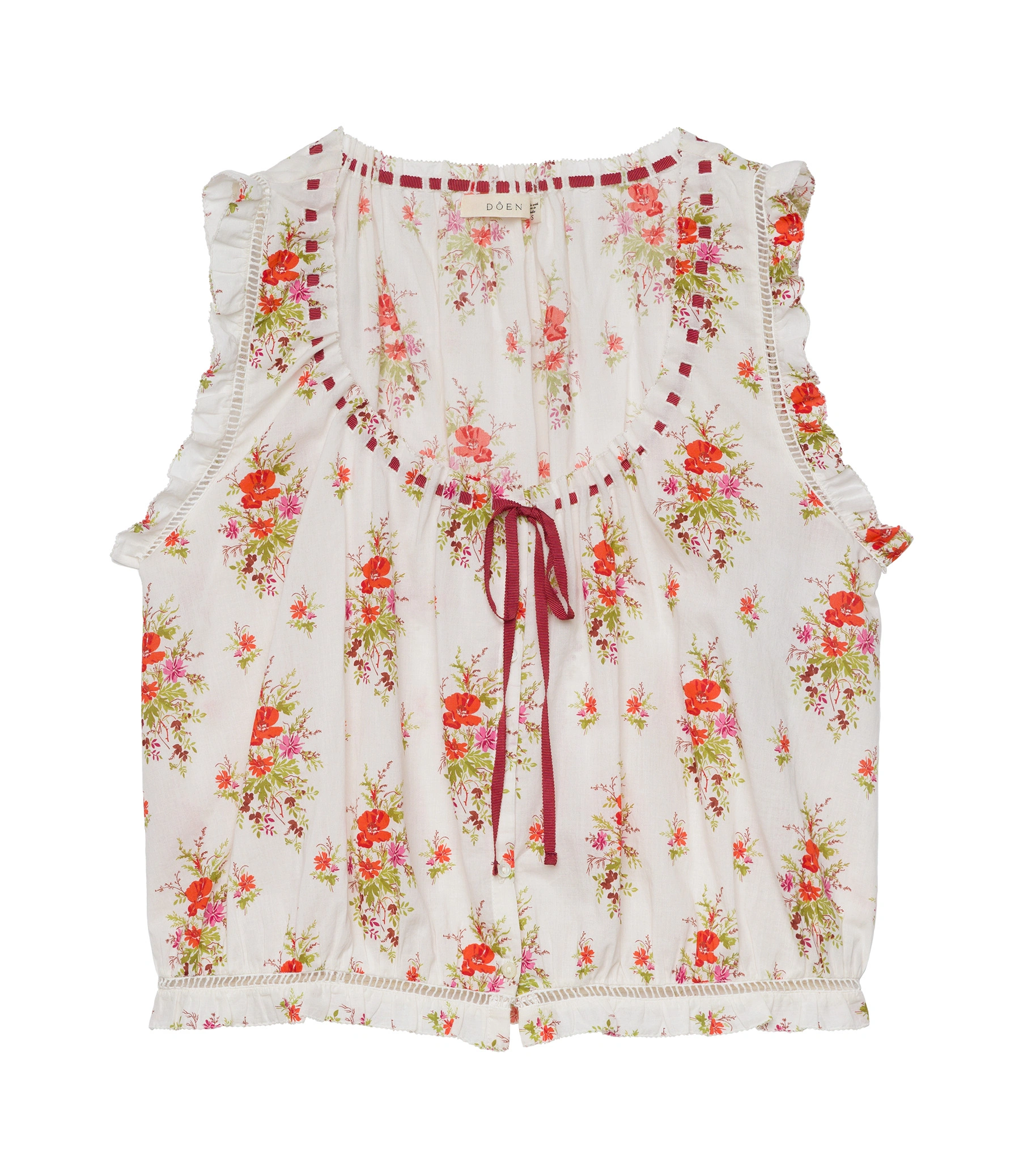 Doen Traveler Top in Rose Petit Bouquet de Chamonix Doen Traveler Top in Rose Petit Bouquet de Chamonix | Blouses | Coveti