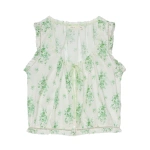 Doen Traveler Top in Vert Petit Bouquet de Chamonix | Blouses | Coveti