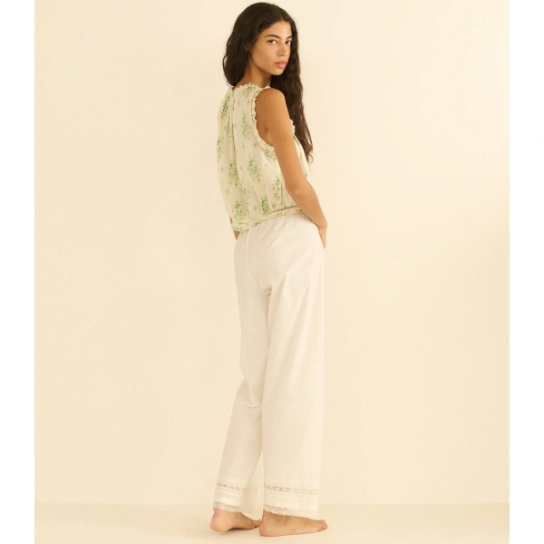 Doen Traveler Top in Vert Petit Bouquet de Chamonix | Blouses | Coveti, view 5