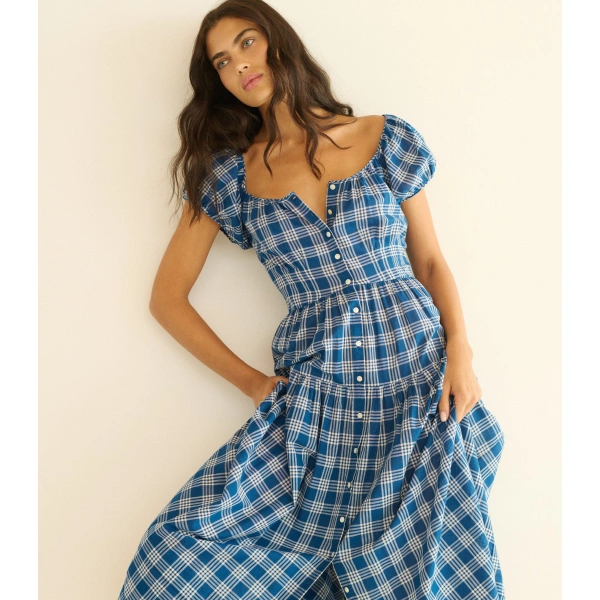 Doen Valenne Dress in Dorset Plaid | Maxi Dresses | Coveti, view 5