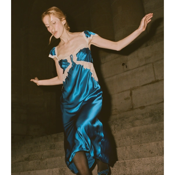 Doen Valline Dress in Sapphire | Midi Dresses | Coveti, view 3