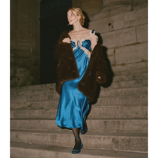 Doen Valline Dress in Sapphire | Midi Dresses | Coveti, view 4