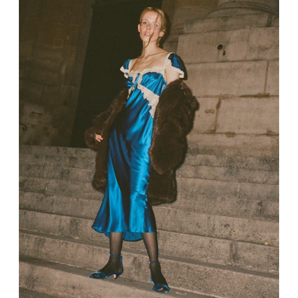 Doen Valline Dress in Sapphire | Midi Dresses | Coveti, view 6