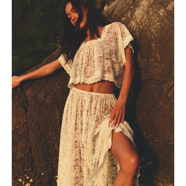Doen Vennette Top in Salt | Blouses | Coveti, view 3