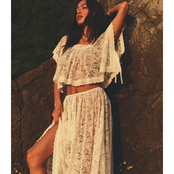 Doen Vennette Top in Salt | Blouses | Coveti, view 4