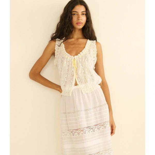 Doen Vetiver Top in Salt | Blouses | Coveti, view 2