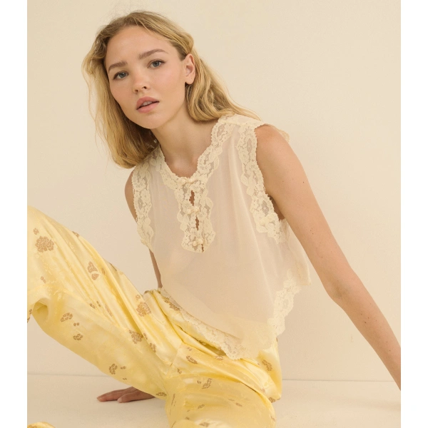 Doen Viola Top in Candlelight | Blouses | Coveti, view 2