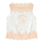 Doen Viviane Top in Salt and Peach Lace | Blouses | Coveti