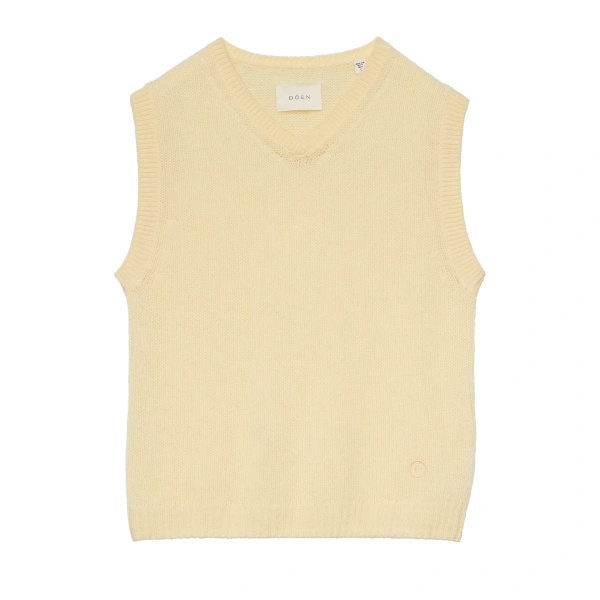 Doen Winston Cashmere Vest in Gateau | Sweater Vests | Coveti