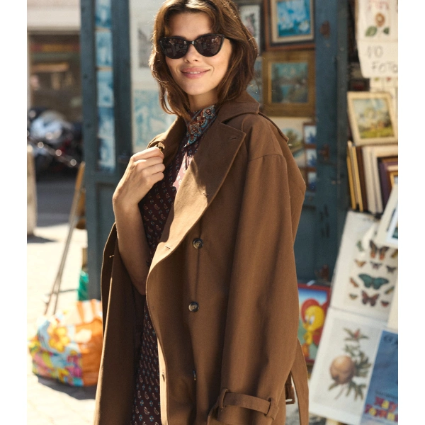 Doen Wolfe Trench in Lichen | Trench Coats | Coveti, view 3