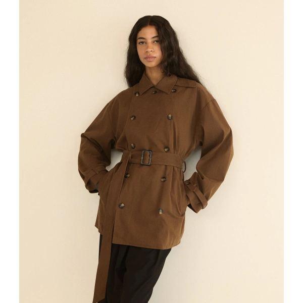 Doen Wolfe Trench in Lichen | Trench Coats | Coveti, view 5