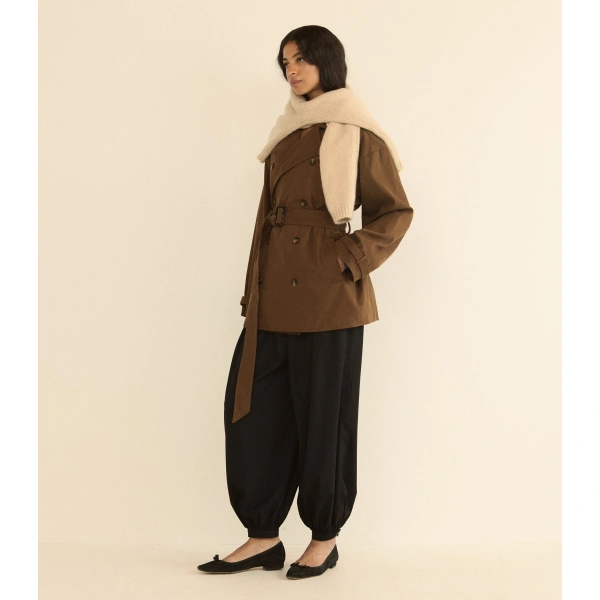 Doen Wolfe Trench in Lichen | Trench Coats | Coveti, view 6