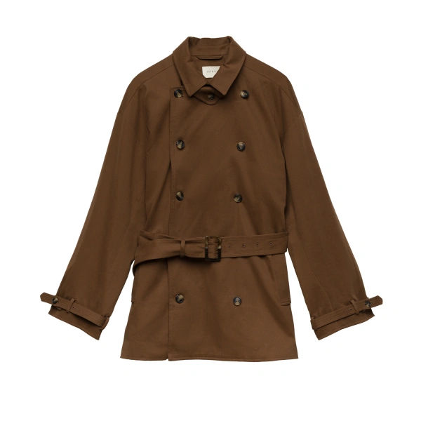 Doen Wolfe Trench in Lichen | Trench Coats | Coveti