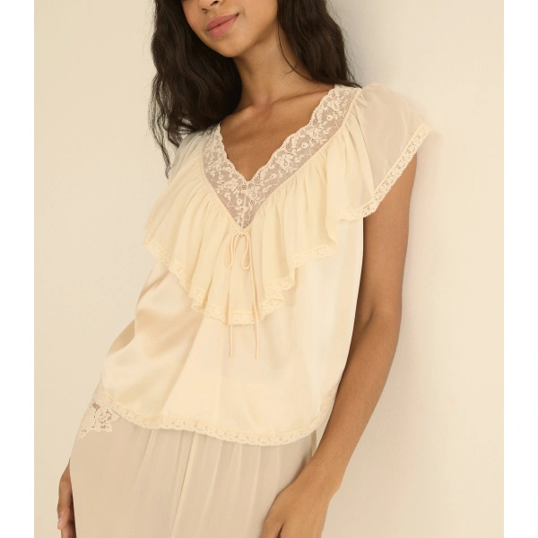 Doen Yadira Top in Candlelight | Blouses | Coveti, view 4