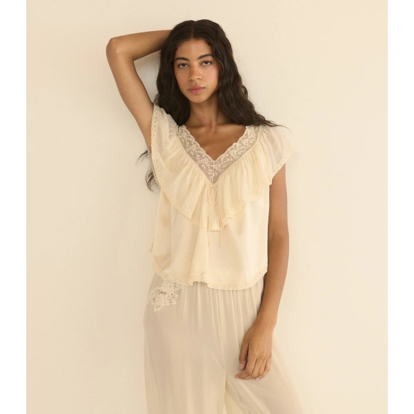 Doen Yadira Top in Candlelight | Blouses | Coveti, view 5