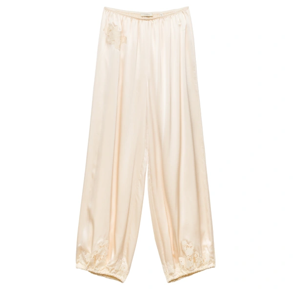 Doen Yaria Silk Satin Pant in Candlelight | Pants | Coveti