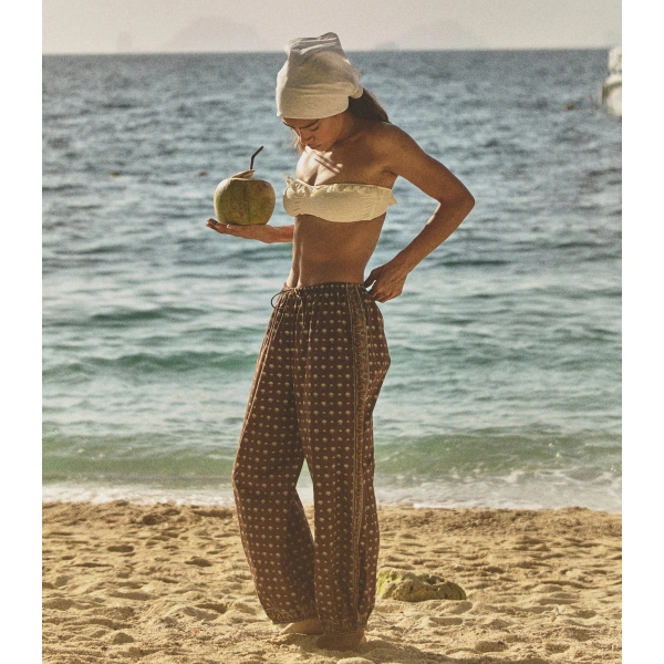 Doen Yarrow Pant in Terre Foulard de la Mer | Pants | Coveti, view 4