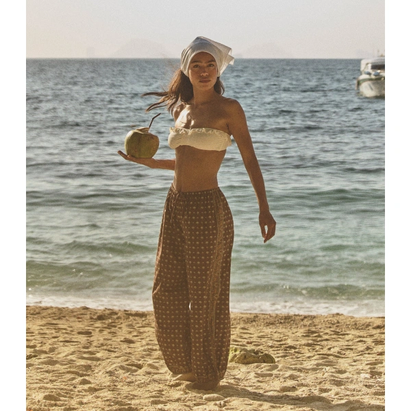 Doen Yarrow Pant in Terre Foulard de la Mer | Pants | Coveti, view 5