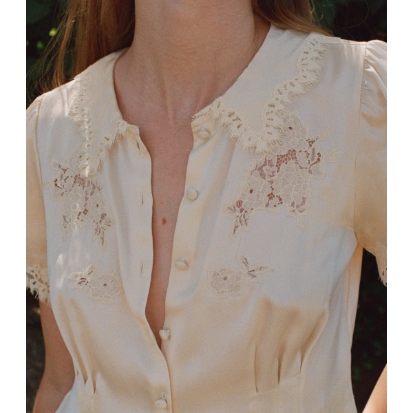 Doen Yvette Top in Candlelight | Blouses | Coveti, view 5