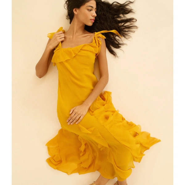 Doen Zelia Dress in Sunflower | Maxi Dresses | Coveti, view 6