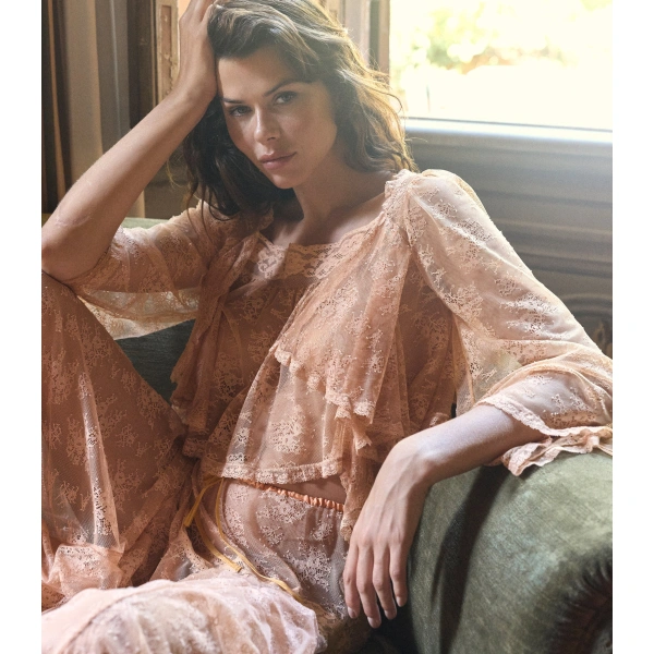 Doen Zelie Top in Toasted Almond | Blouses | Coveti, view 2