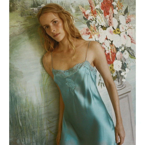 Doen Zoelle Dress in Larimar | Midi Dresses | Coveti, view 3