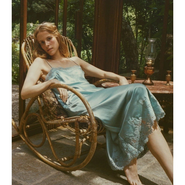 Doen Zoelle Dress in Larimar | Midi Dresses | Coveti, view 5