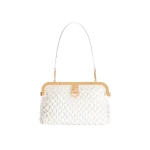 White Dolce & Gabbana Amanda handbag in mesh and palmellato calfskin | Totes & Top-Handle Bags