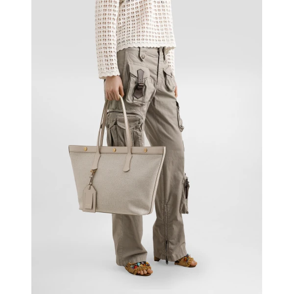 Multicolour Dolce & Gabbana Atene shopping bag in fabric, view 2 | Totes & Top-Handle Bags