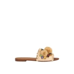 Multicolour Dolce & Gabbana Braided slipper with fringes | Flip Flops & Slides