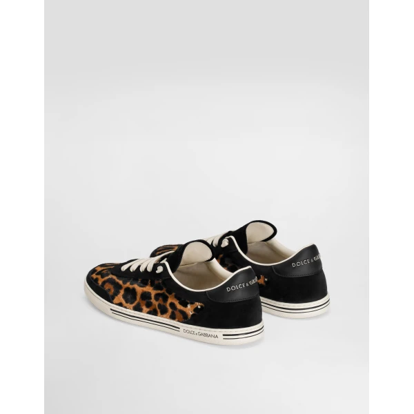 Print Dolce & Gabbana Calf Saint Tropez Light sneakers with Leo print, view 3 | Sneakers