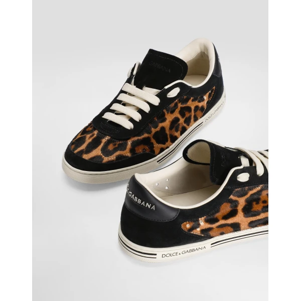 Print Dolce & Gabbana Calf Saint Tropez Light sneakers with Leo print, view 4 | Sneakers
