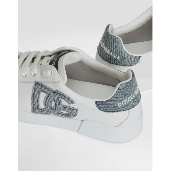 White Dolce & Gabbana Calfskin Portofino Light sneakers, view 4 | Sneakers