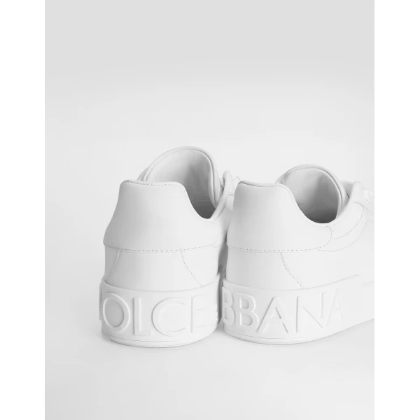 White Dolce & Gabbana Calfskin Portofino sneakers, view 4 | Sneakers