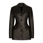 Black Dolce & Gabbana Calfskin Turlington jacket | Blazers