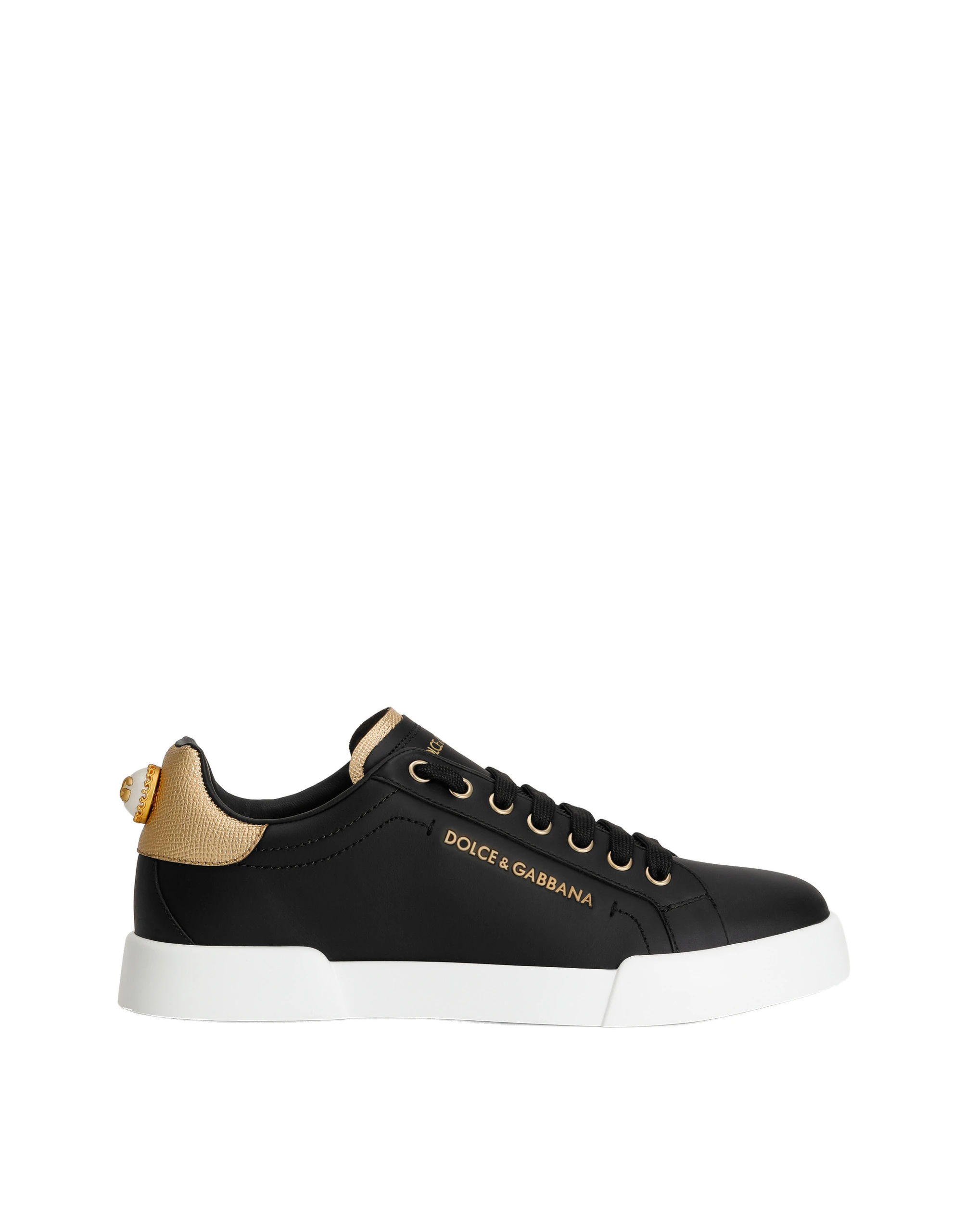Dolce & Gabbana Calfskin nappa Portofino sneakers with lettering