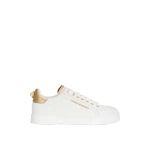 White Dolce & Gabbana Calfskin nappa Portofino sneakers with lettering | Sneakers