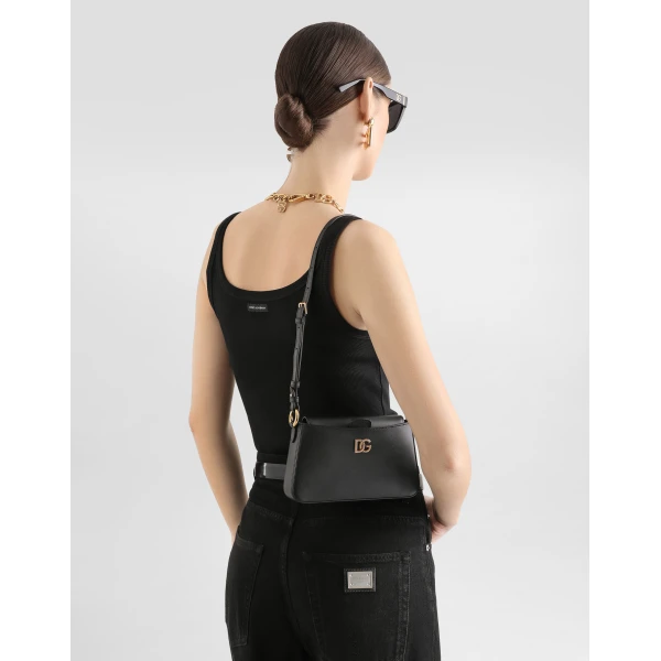 Black Dolce & Gabbana Calfskin phone bag, view 2 | Mini Bags
