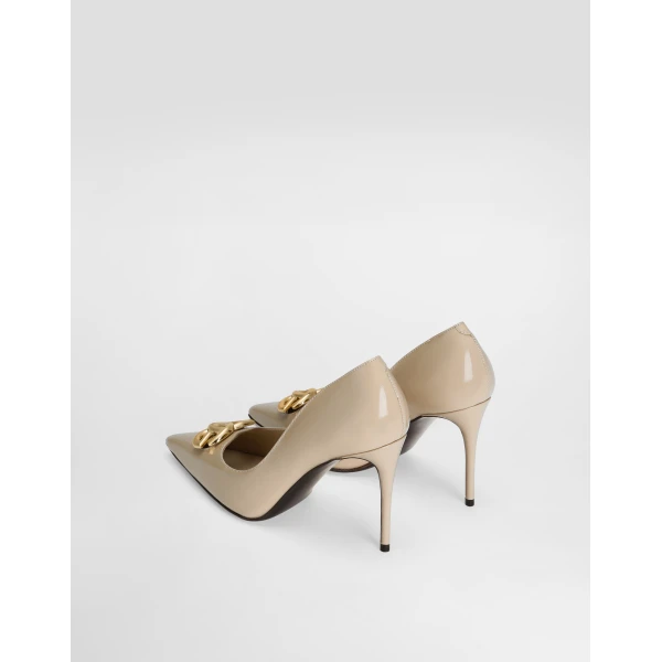 Beige Dolce & Gabbana Calfskin pumps, view 3 | Heels