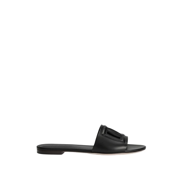 Black Dolce & Gabbana Calfskin slides | Flip Flops & Slides