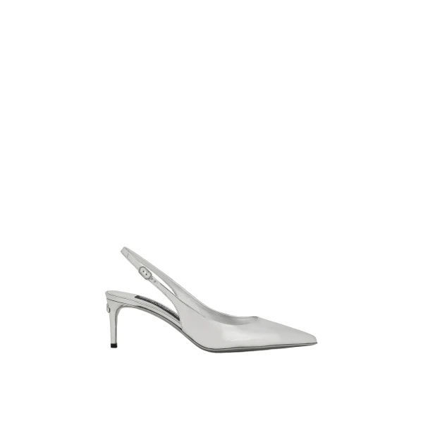 Silver Dolce & Gabbana Calfskin slingbacks | Heels