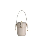 Beige Dolce & Gabbana Capri bucket bag in calfskin and canvas | Bucket Bags