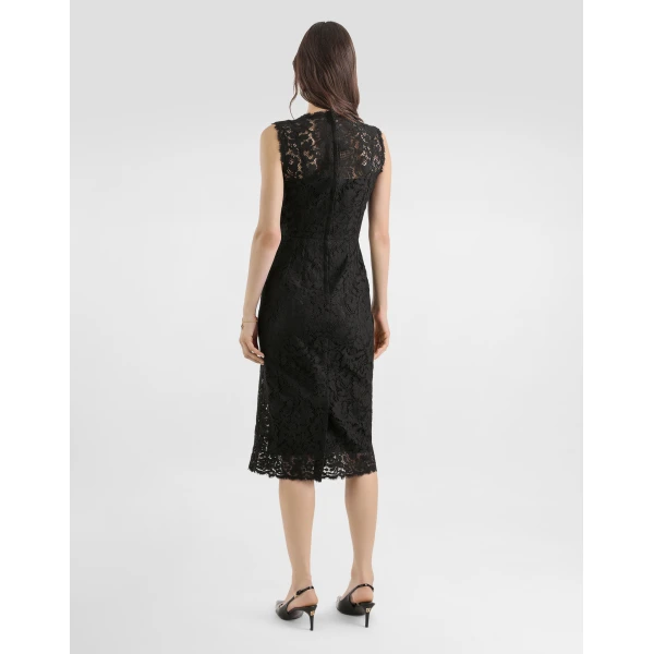 Black Dolce & Gabbana Cordonetto lace dress, view 3 | Dresses